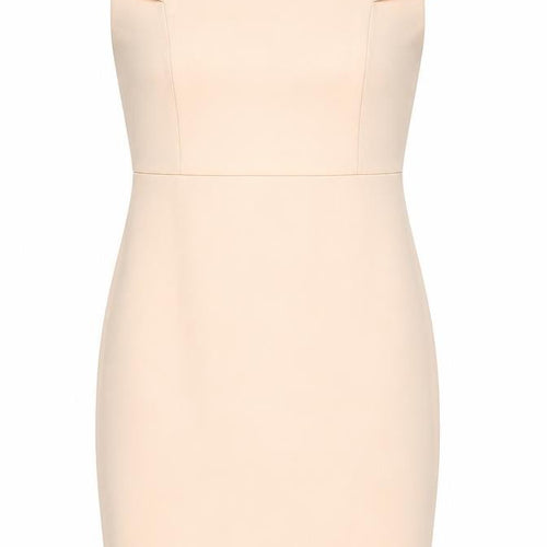 Boohoo Womens Beige Bodycon Off Shoulder Dress Size 10