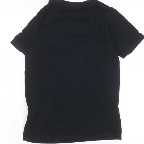 Nike Teens Black Graphic Short Sleeve Cotton T-Shirt
