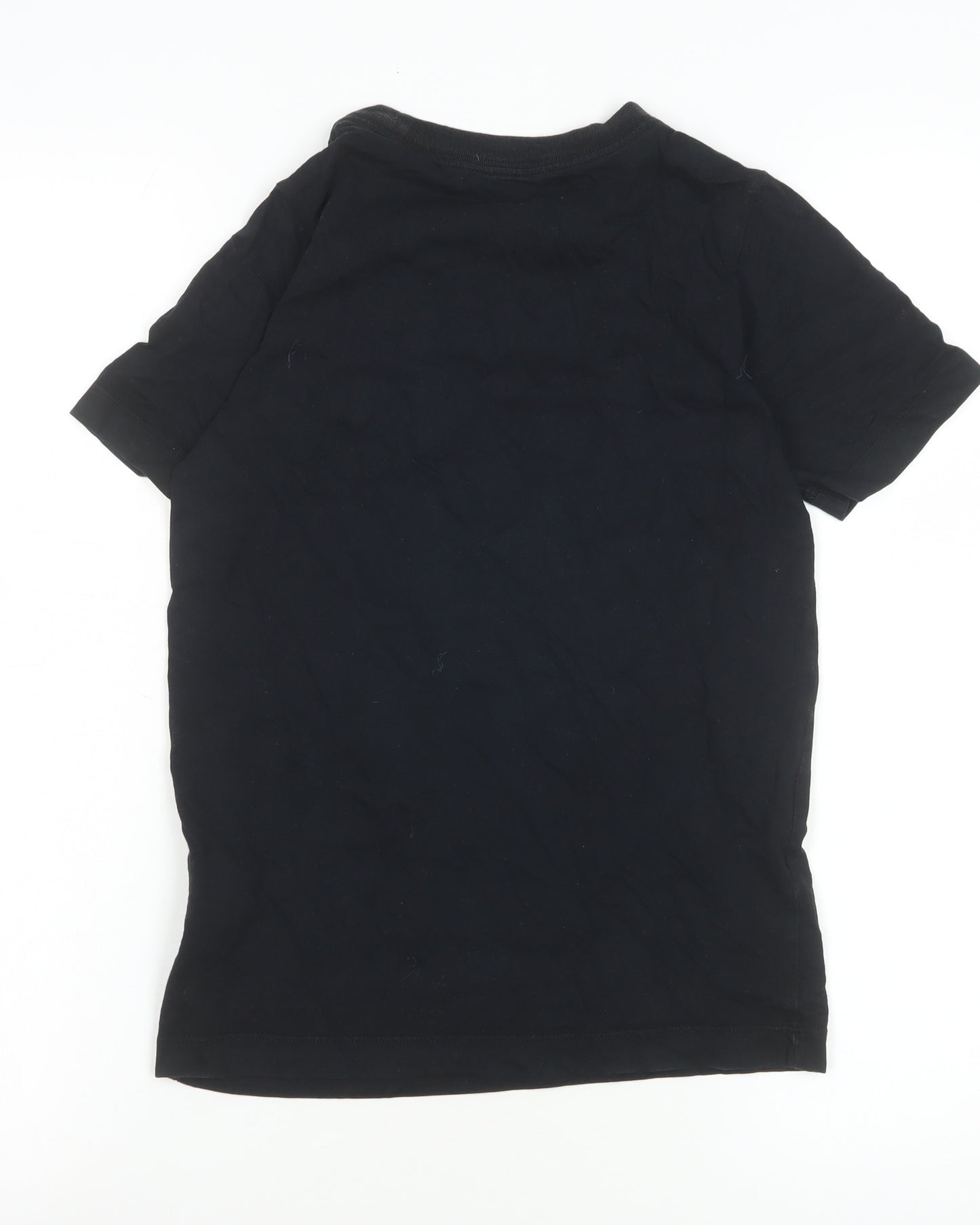 Nike Teens Black Graphic Short Sleeve Cotton T-Shirt