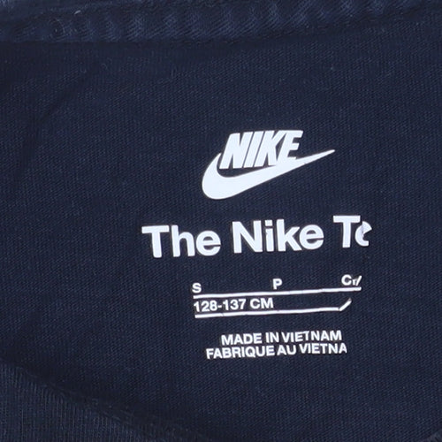 Nike Teens Black Graphic Short Sleeve Cotton T-Shirt
