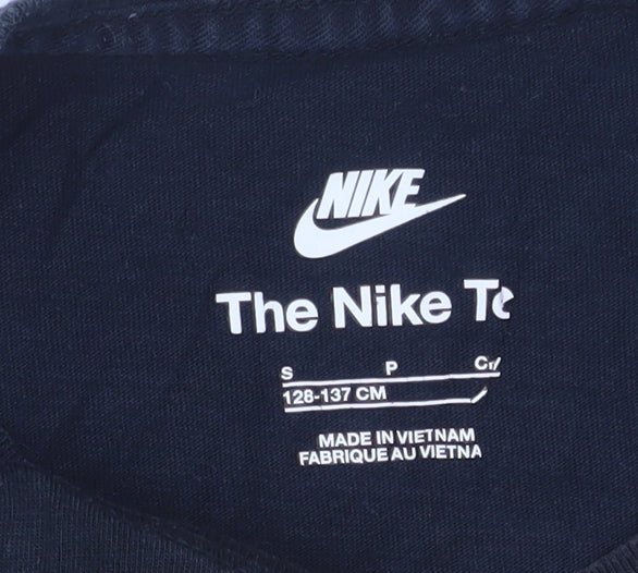 Nike Teens Black Graphic Short Sleeve Cotton T-Shirt