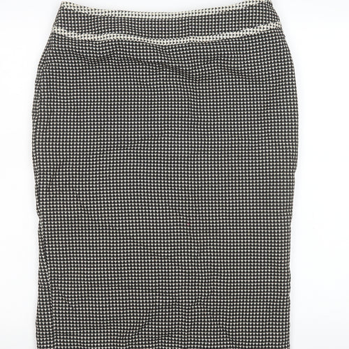 Next Women’s Black Houndstooth Pencil Skirt Size 12 Workwear