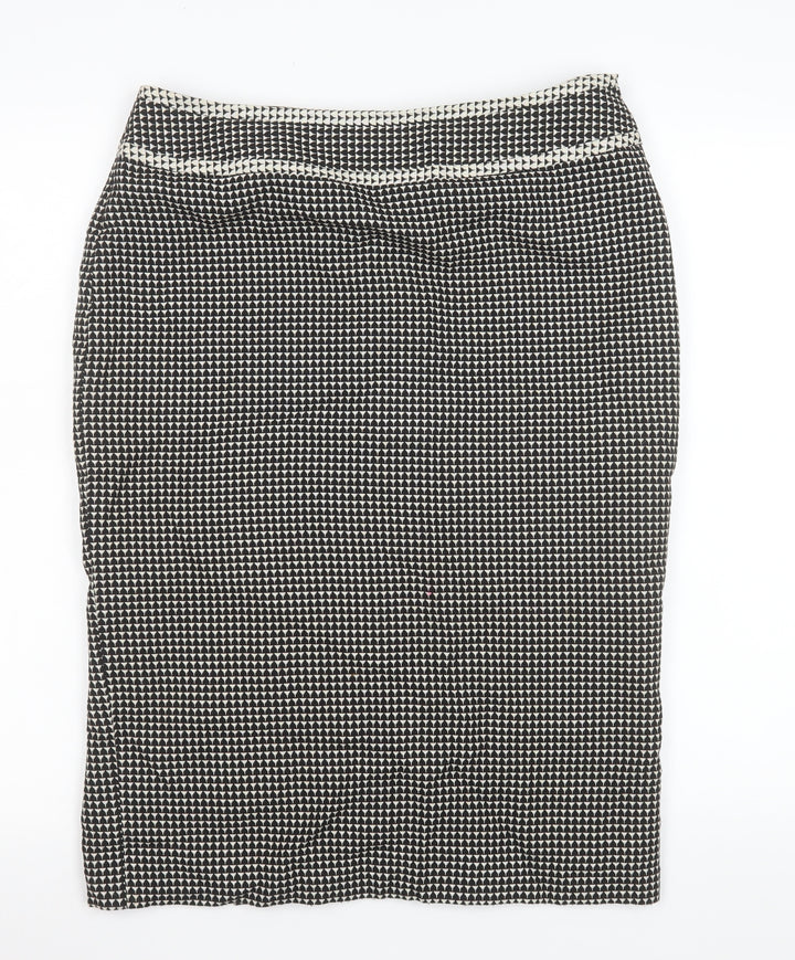 Next Women’s Black Houndstooth Pencil Skirt Size 12 Workwear