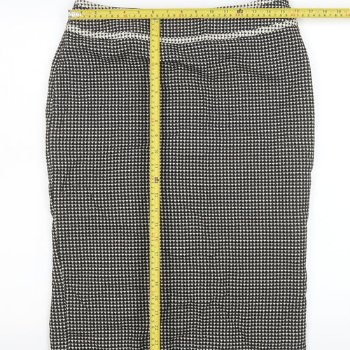Next Women’s Black Houndstooth Pencil Skirt Size 12 Workwear