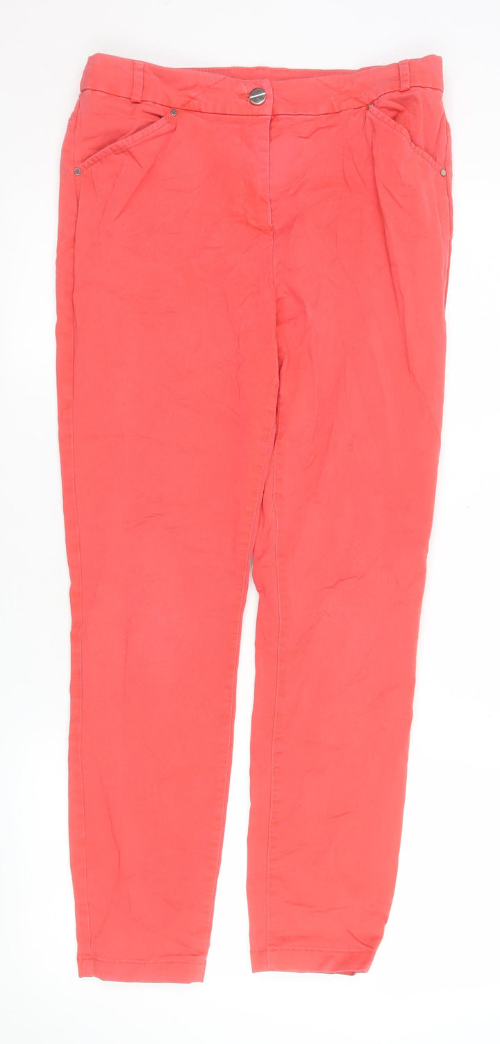 Tu Womens Pink Straight Stretch Jeans Size 12