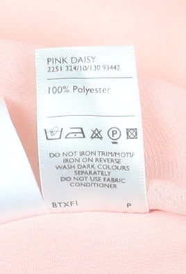 Berkertex Women Pink Chiffon Pleated Sleeveless Blouse Size 20