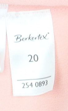 Berkertex Women Pink Chiffon Pleated Sleeveless Blouse Size 20