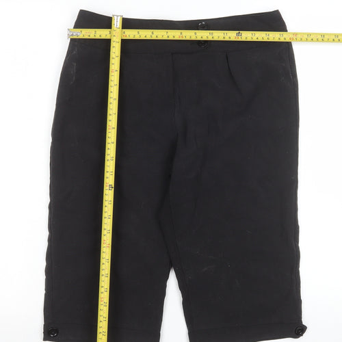 George Women's Black Size 10 Bermuda Shorts with Button Detail