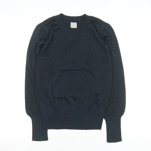 H&M Women’s Black XS Crew Neck Long Sleeve Knit Jumper