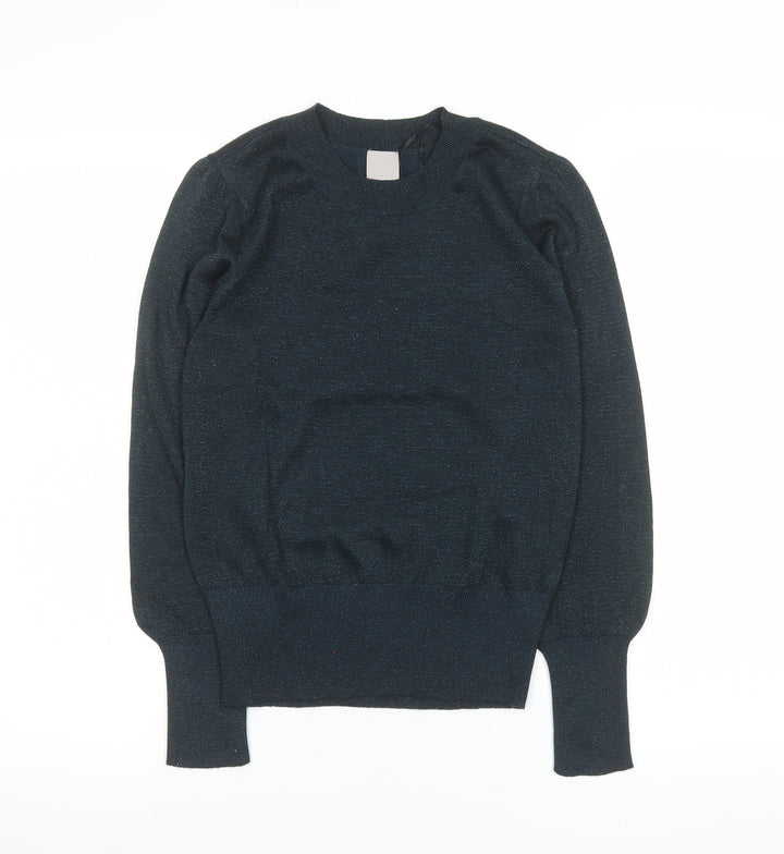 H&M Women’s Black XS Crew Neck Long Sleeve Knit Jumper