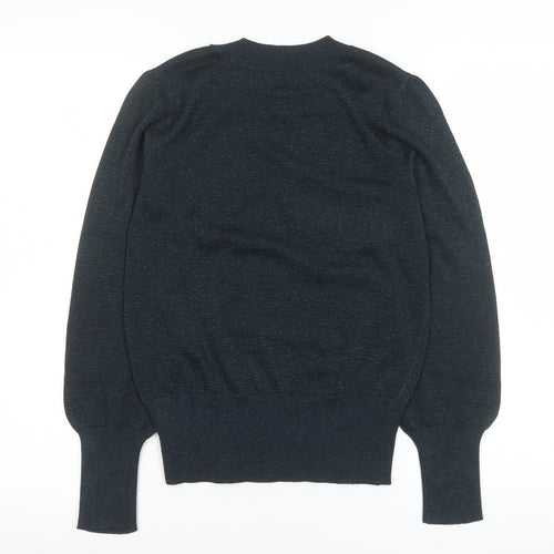 H&M Women’s Black XS Crew Neck Long Sleeve Knit Jumper