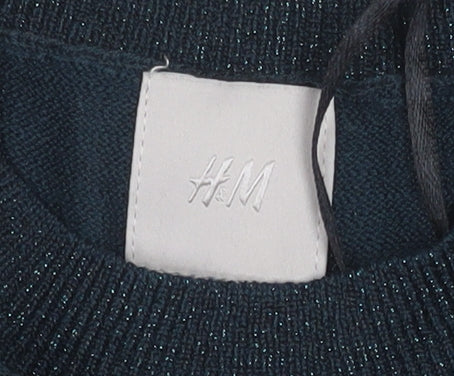 H&M Women’s Black XS Crew Neck Long Sleeve Knit Jumper