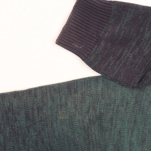 Jack & Jones Men's Green Cotton Crew Neck Jumper Size S