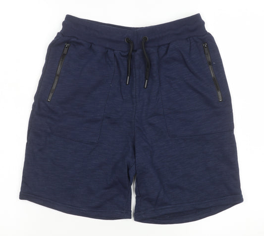 Primark Men's Navy XS Sweat Shorts with Pockets and Drawstring
