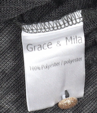 Grace & Mila Women's Grey 3/4 Sleeve Button Blouse Size M