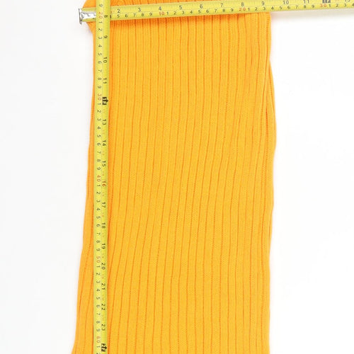 ASOS DESIGN Women’s Yellow Ribbed Knit Bodycon Midi Dress Size 6