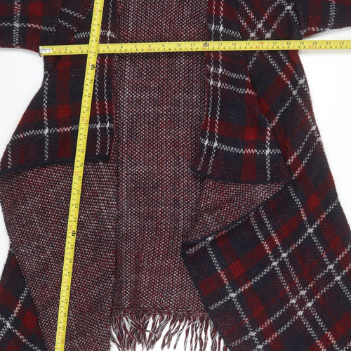 Falmer Heritage Womens Red Check Wrap Knit Cardigan Small