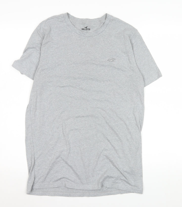 Hollister Womens Grey Basic Short Sleeve Crew Neck T-Shirt M