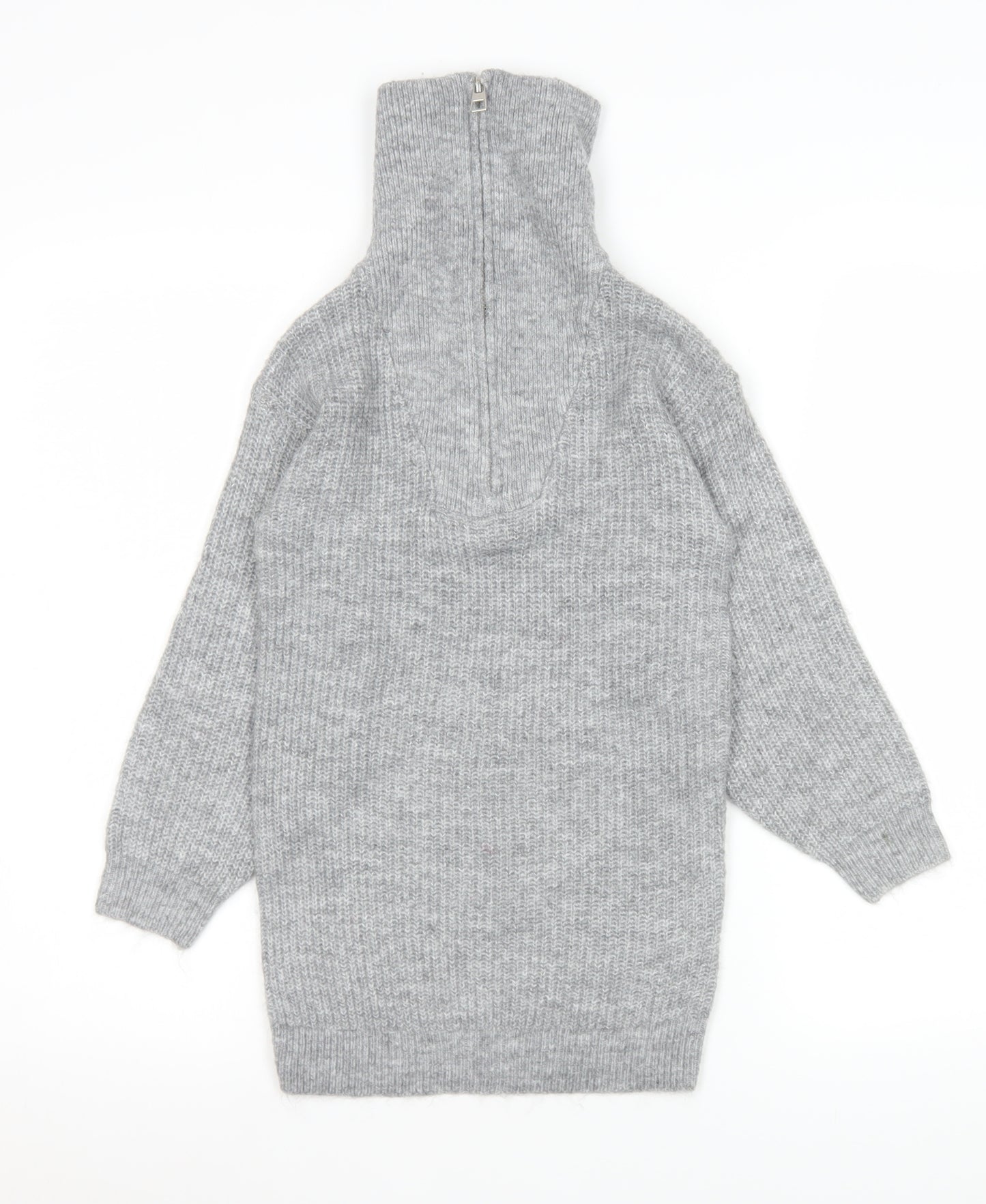 I Love Girlswear Grey Knit High Neck Pullover Sweatshirt Age 8 Years