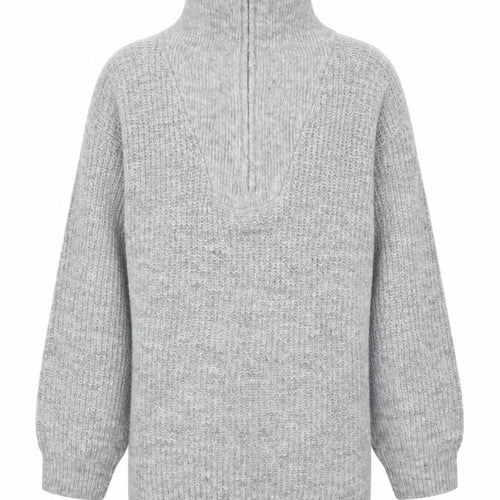I Love Girlswear Grey Knit High Neck Pullover Sweatshirt Age 8 Years