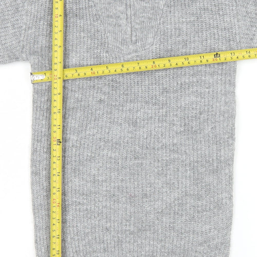 I Love Girlswear Grey Knit High Neck Pullover Sweatshirt Age 8 Years