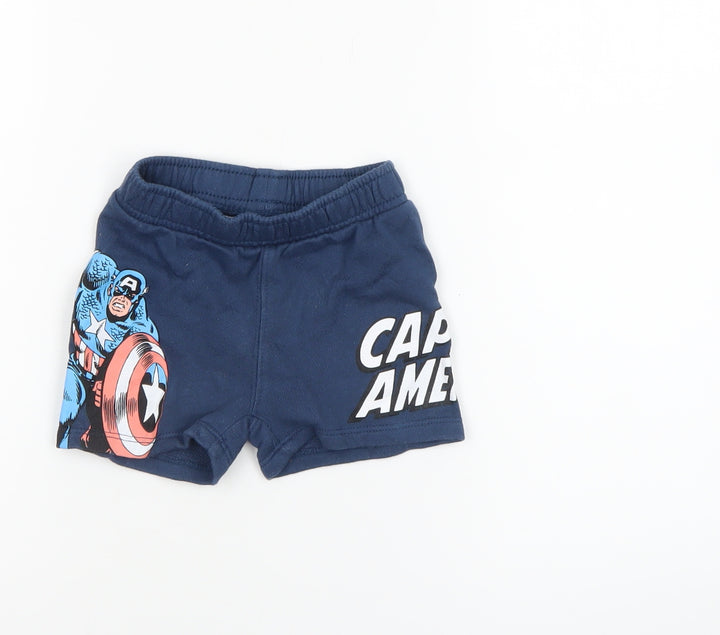 Zara Marvel Captain America Blue Shorts 18 Months Unisex Baby