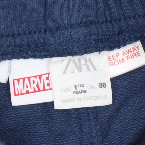 Zara Marvel Captain America Blue Shorts 18 Months Unisex Baby