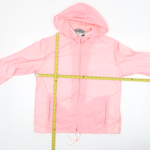 Neyelle Women’s Pink Nylon Hooded Windbreaker Jacket Size M