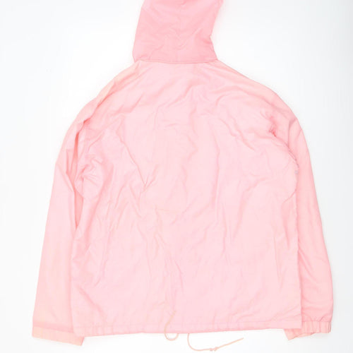 Neyelle Women’s Pink Nylon Hooded Windbreaker Jacket Size M