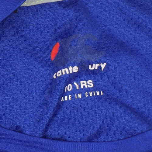 Canterbury Boys Blue Leinster Rugby Vapodri Athletic T-Shirt 10 Years