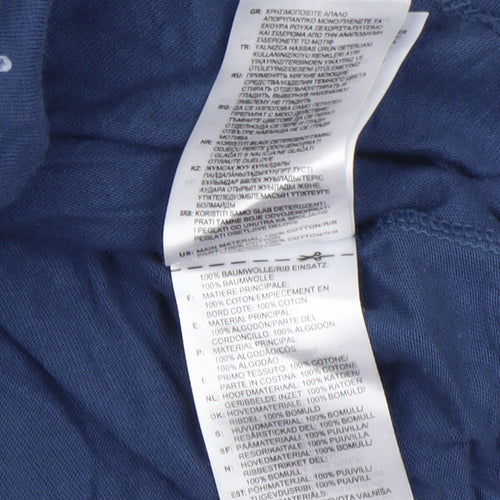 adidas Men's Blue Crew Neck Short Sleeve Cotton Sports T-Shirt Size M