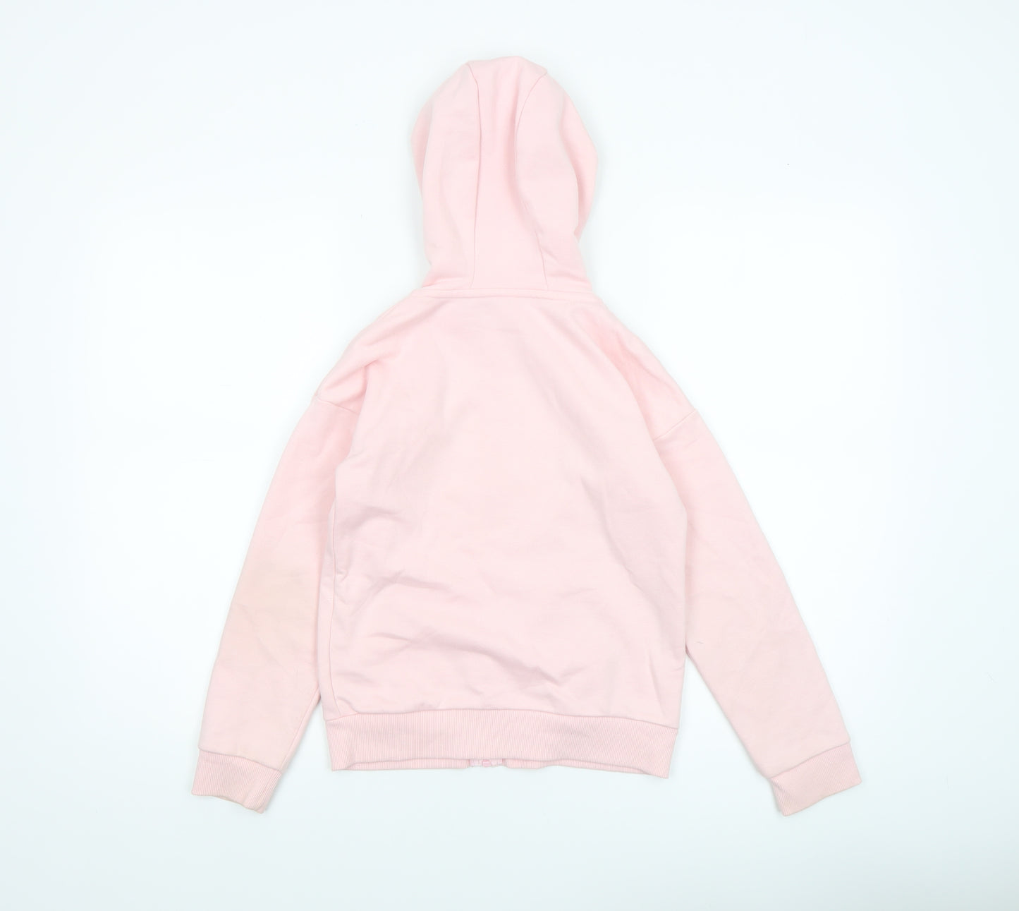 Dunnes Stores Girls Pink Full Zip Hoodie 9-10 Years Cotton Blend