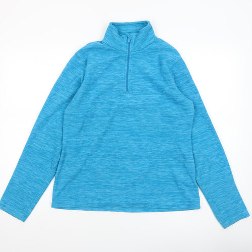 Mountain Warehouse Women’s Blue 1/2 Zip Fleece Sweatshirt Size 10