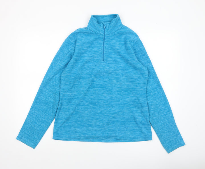 Mountain Warehouse Women’s Blue 1/2 Zip Fleece Sweatshirt Size 10