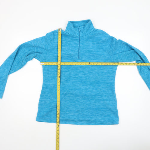 Mountain Warehouse Women’s Blue 1/2 Zip Fleece Sweatshirt Size 10
