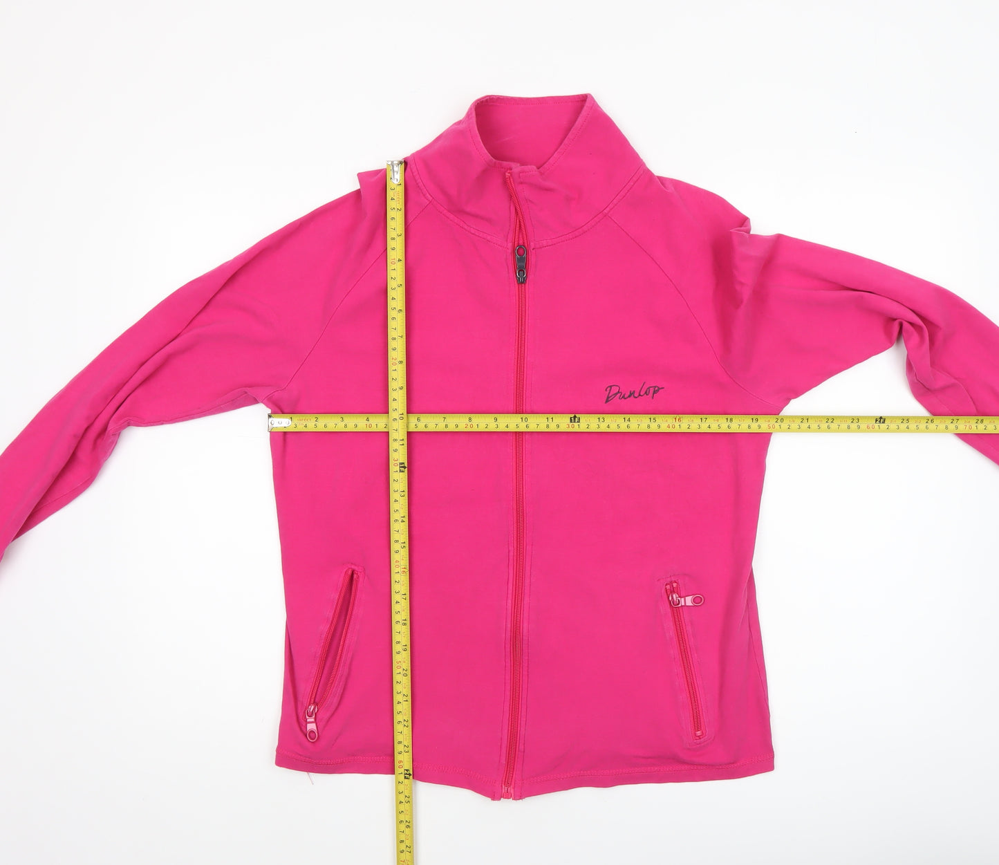 Dunlop Womens Pink Full Zip Lightweight Jersey Jacket L