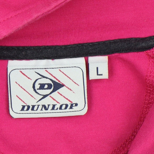 Dunlop Womens Pink Full Zip Lightweight Jersey Jacket L