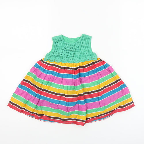 Marks and Spencer Unisex Baby Multicoloured 3-6 Months A-Line Cotton Dress