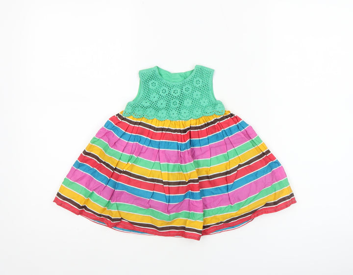 Marks and Spencer Unisex Baby Multicoloured 3-6 Months A-Line Cotton Dress