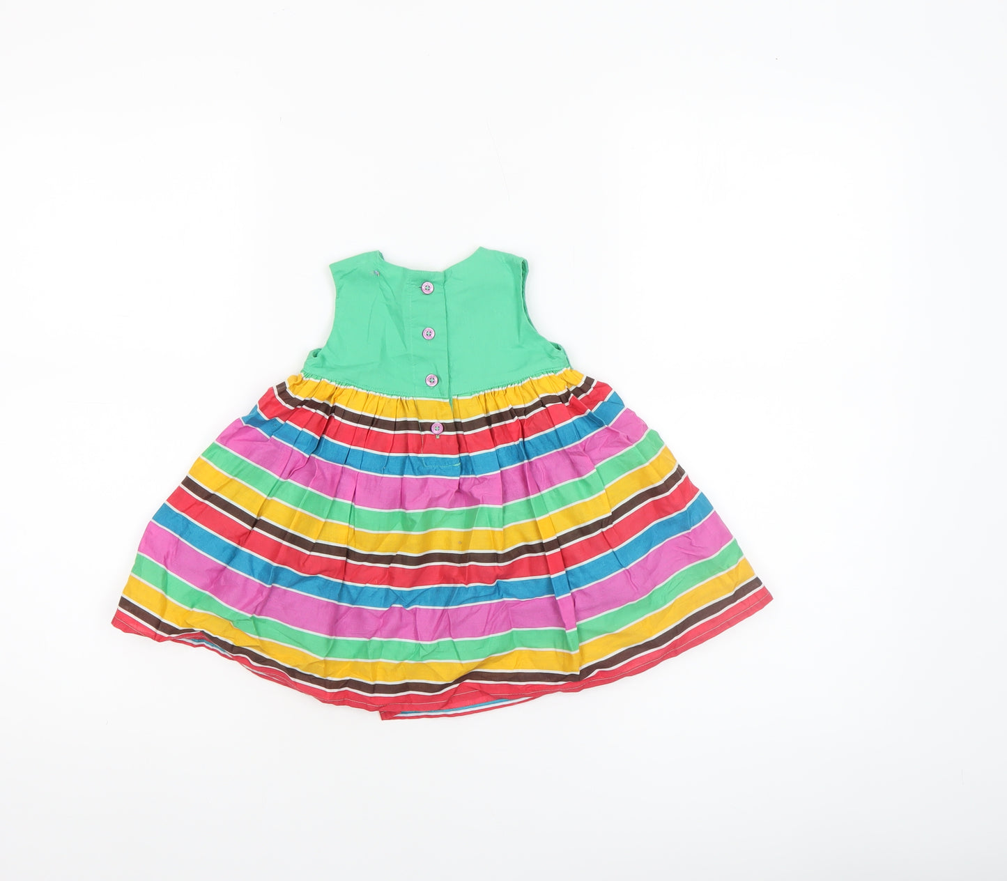 Marks and Spencer Unisex Baby Multicoloured 3-6 Months A-Line Cotton Dress