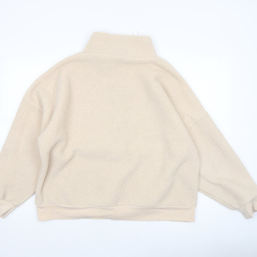 Dunnes Women’s Ivory Fleece 1/2 Zip Pullover Sweatshirt Size L