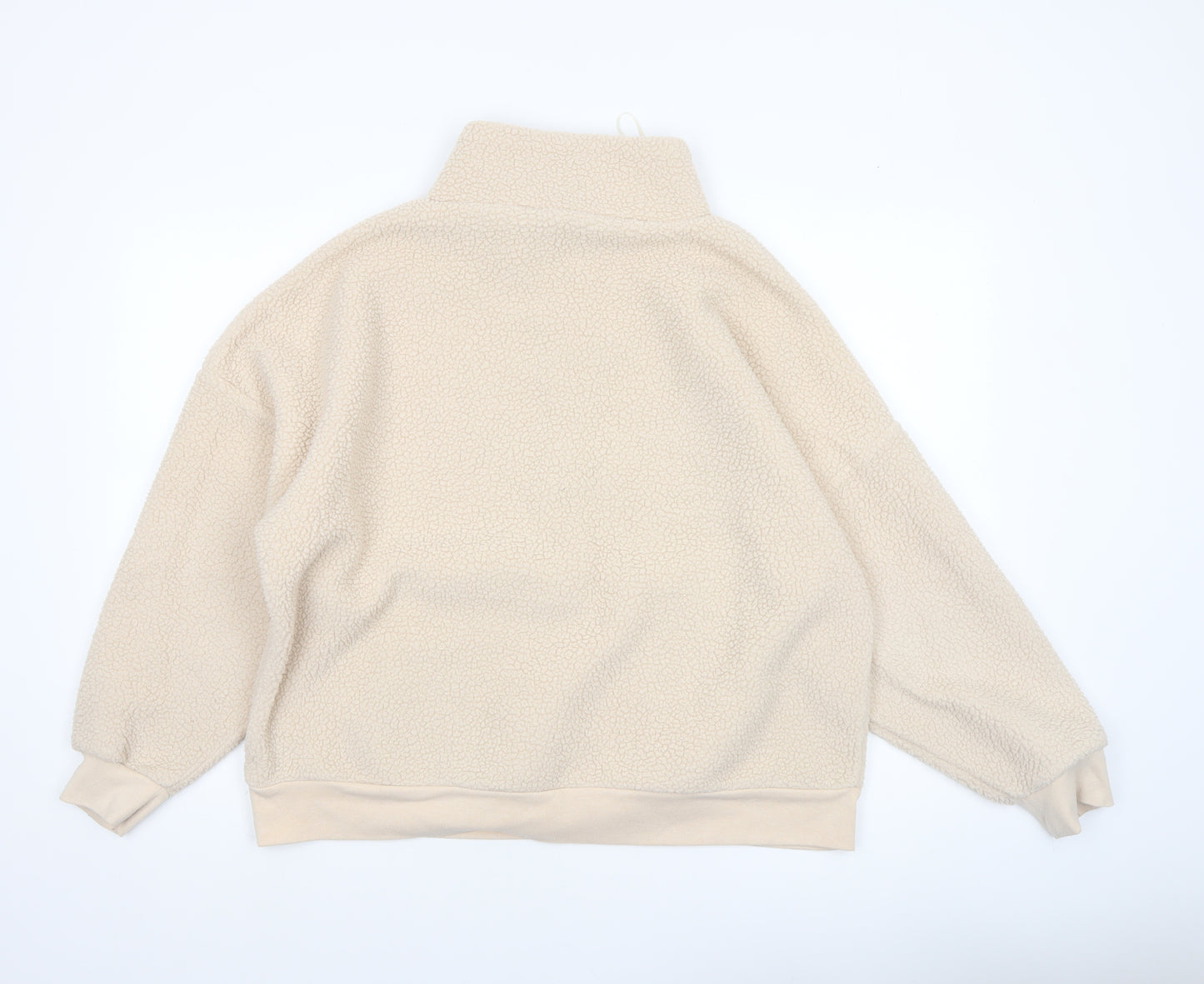 Dunnes Women’s Ivory Fleece 1/2 Zip Pullover Sweatshirt Size L
