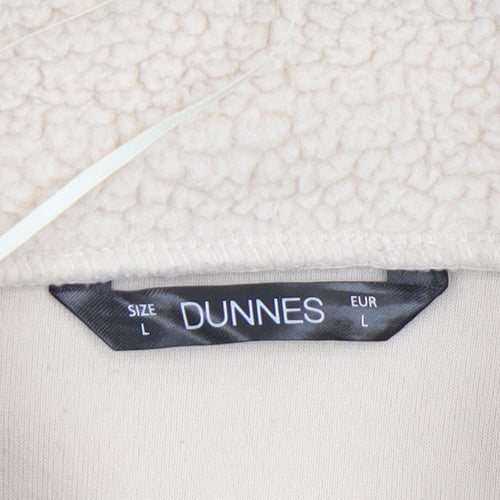 Dunnes Women’s Ivory Fleece 1/2 Zip Pullover Sweatshirt Size L