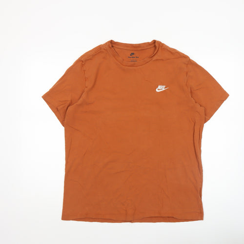 Nike Men's Brown Short Sleeve Crew Neck Cotton T-Shirt Size S