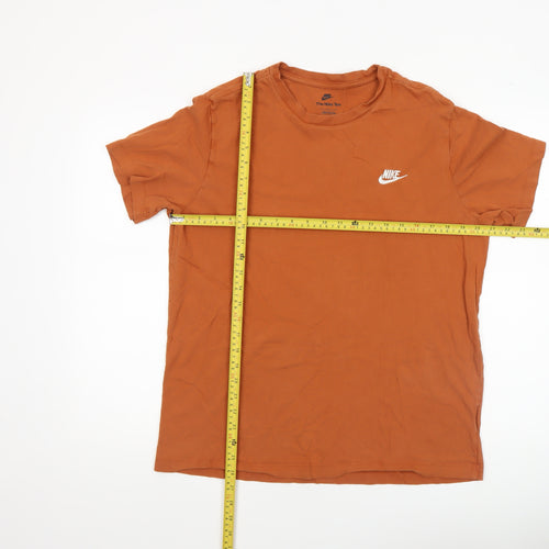 Nike Men's Brown Short Sleeve Crew Neck Cotton T-Shirt Size S
