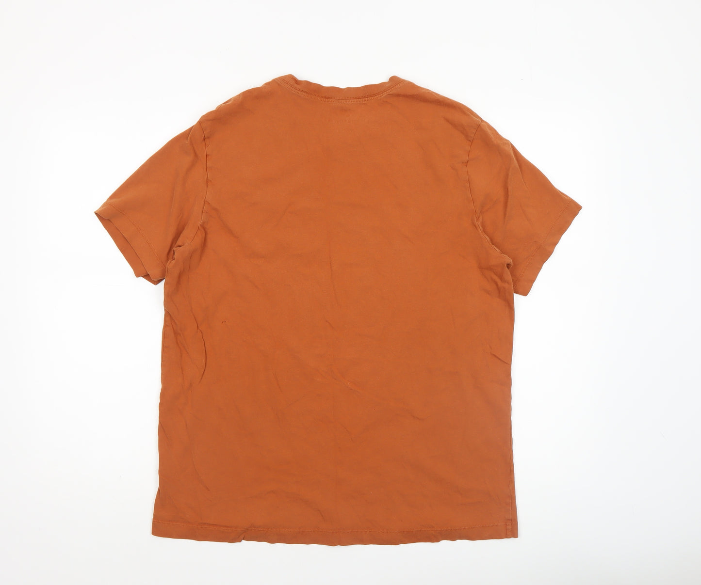 Nike Men's Brown Short Sleeve Crew Neck Cotton T-Shirt Size S