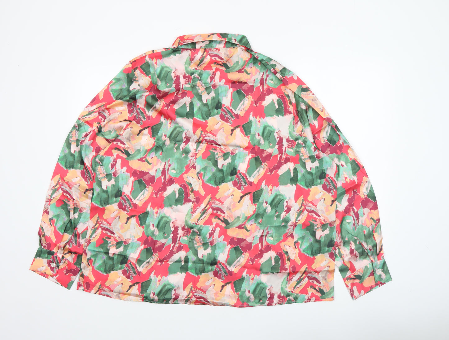 Gallery Women's Multicoloured Long Sleeve Button-Up Shirt UK 20