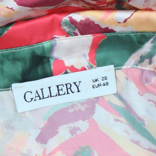 Gallery Women's Multicoloured Long Sleeve Button-Up Shirt UK 20
