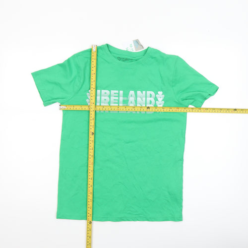 Primark Cares Boys Green Ireland Graphic Cotton T-Shirt 10-11 Years 146cm