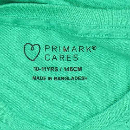 Primark Cares Boys Green Ireland Graphic Cotton T-Shirt 10-11 Years 146cm